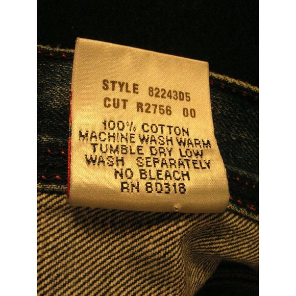 Lucky Brand Dungarees Jeans Sz 10/30 Distressed Button Fly Easy Riders Stright - Picture 10 of 12